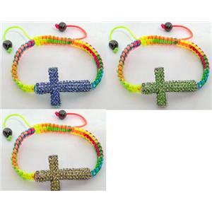 Friendship Bracelets, resizable, mixed color, hand-made, approx 8 inch length