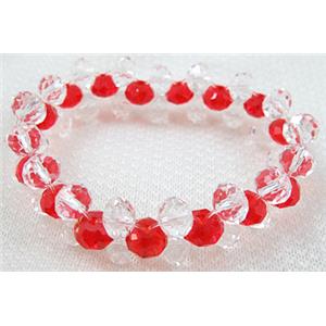 Chinese Crystal Glass Bracelet, stretchy, 60mm dia,glass:8mm