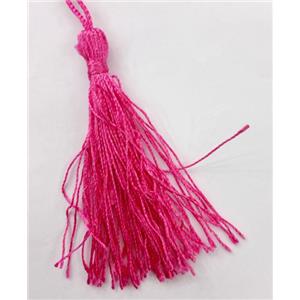 handmade tassel pendant with nylong wire, approx 60-78mm length