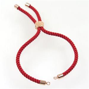 red nylon cord bracelet chain, approx 3mm thickness