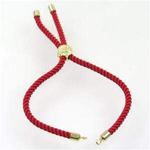 red nylon cord bracelet chain, approx 3mm thickness