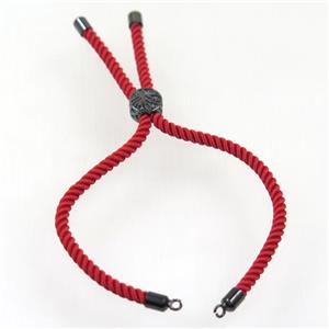 red nylon cord bracelet chain, approx 3mm thickness