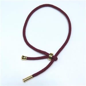 darkred nylon bracelet, resized, approx 3mm thickness