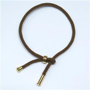 coffee nylon bracelet, resized, approx 3mm thickness