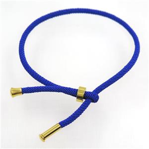 royal blue nylon bracelet, resized, approx 3mm thickness