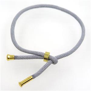 gray nylon bracelet, resized, approx 3mm thickness