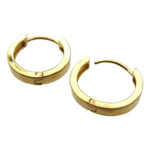 copper Hoop Earrings, gold plated, approx 20mm dia