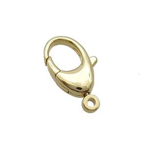 Copper Lobster Clasp Gold Plated, approx 10-19mm