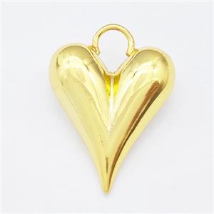 Copper Heart Pendant Gold Plated, approx 20-25mm