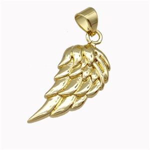 Copper Angel Wings Pendant Gold Plated, approx 11-20mm