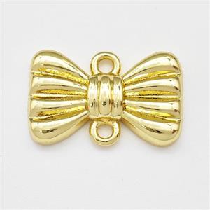 Copper Bow Connector Gold Plated, approx 13-20mm