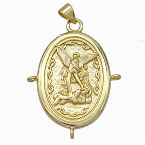 Adam and Eve Charms Copper Pendant Gold Plated, approx 20-28mm