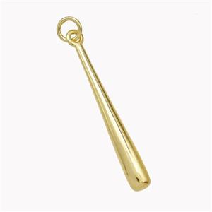 Copper Stick Pendant Gold Plated, approx 4-30mm