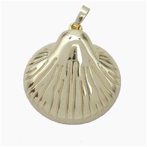 Copper Pendant pave zircon, gold plated, approx 24-26mm