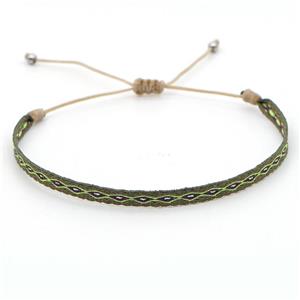 nepal style Handmade braid Bracelet, adjustable, approx 4-6mm, 16-24cm length