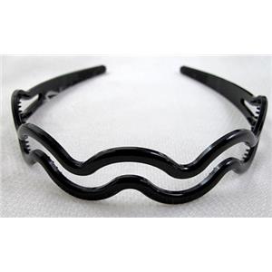 Head Bands, Black, Plastic, 13x15cm