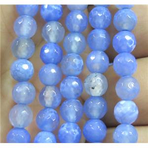 agate bead, faceted round, approx 6mm dia, 62pcs per st