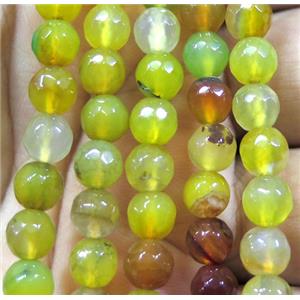 agate bead, faceted round, approx 6mm dia, 62pcs per st