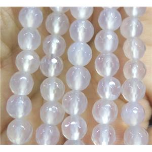 Agate bead, faceted round, approx 6mm dia