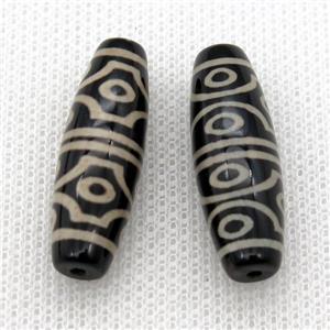 tibetan DZi rice beads, approx 10x30mm