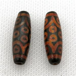 tibetan DZi rice beads, approx 10x30mm