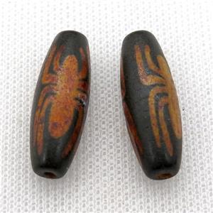 tibetan DZi rice beads, approx 10x30mm