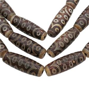 Tibetan Agate rice beads, eye, approx 15-40mm