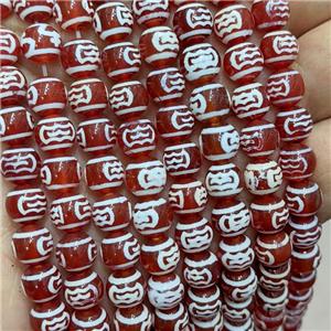 Tibetan Agate Beads Red Smooth Round, approx 8mm dia