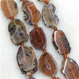 Natural Botswana Agate Slice Beads Red Freeform, approx 15-30mm