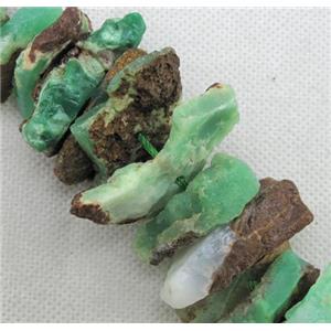 natural Australian chrysoprase bead chips, freeform, 10-35mm