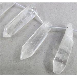 clear quartz stick bead, approx 20-40mm