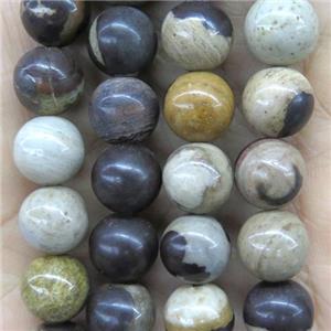 african Zebra Jasper beads, round, approx 10mm dia