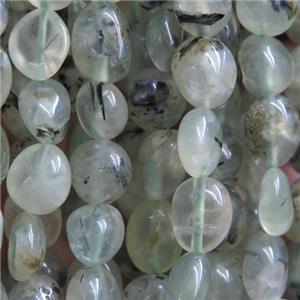 green prehnite chip beads, freeform, approx 6-8mm