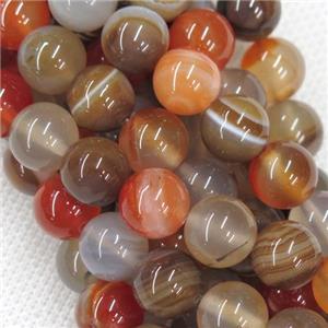 natural Brazilian Stripe Agate Beads, round, approx 6mm dia