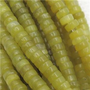 lemon Jade heishi beads, approx 2x4mm