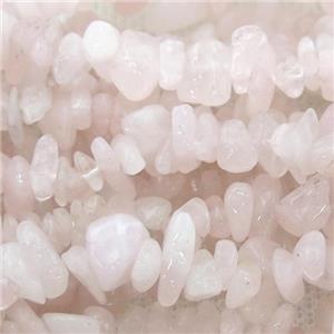 Rose Quartz chip beads, approx 5-8mm