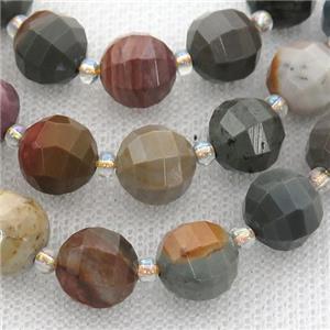 Ocean Jasper lantern beads, approx 8mm dia