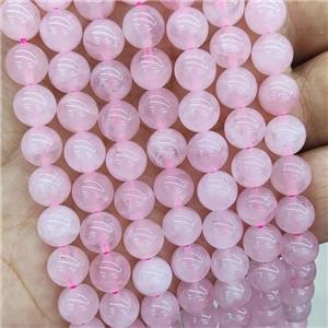 Pink Madagascar Rose Quartz Beads Smooth Round, approx 12mm dia