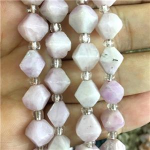 Kunzite bicone beads, approx 10mm