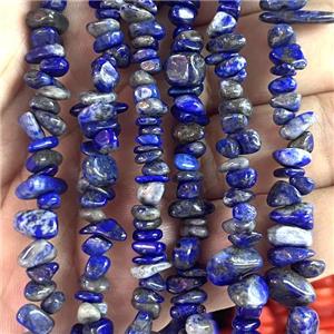 Blue Lapis Lazuli Chip Beads Freeform, approx 5-8mm, 32inch length