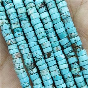 Blue Magnesite Turquoise Heishi Beads, approx 2x4mm