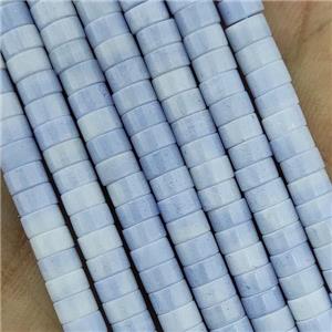 Blue Dye Jade Heishi Beads, approx 4mm