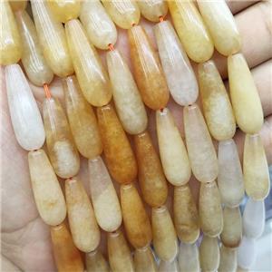 Yellow Aventurine Beads Teardrop, approx 10-30mm, 13pcs per st