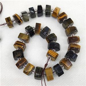 Natural Tiger Eye Stone Heishi Beads Cut, approx 14-18mm