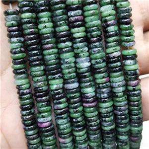 Natural Ruby Zoisite Heishi Beads, approx 6mm