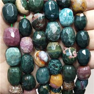 Natural Ocean Agate Nugget Beads Freeform Faceted Multicolor, approx 12-16mm