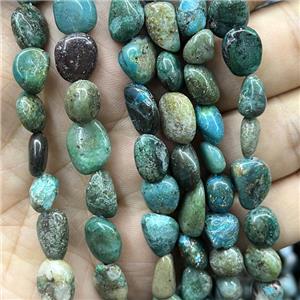 Natural Chrysocolla Chips Beads Green Freeform, approx 8-10mm