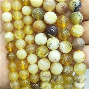 Natural Yellow Opal Beads Smooth Round, approx 8mm dia