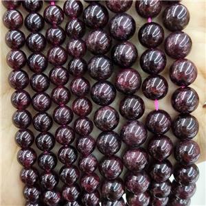 Natural Garnet Beads Darkred Smooth Round, approx 10mm dia