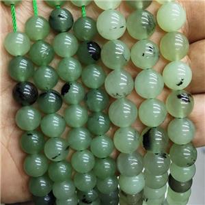 Green Jade Beads Dye Smooth Round, approx 10mm dia